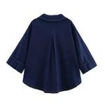 Women’s Loose Fit Denim Set – Button Down Shirt with Wide Leg Pants | Casual & Chic Spring Summer Outfit