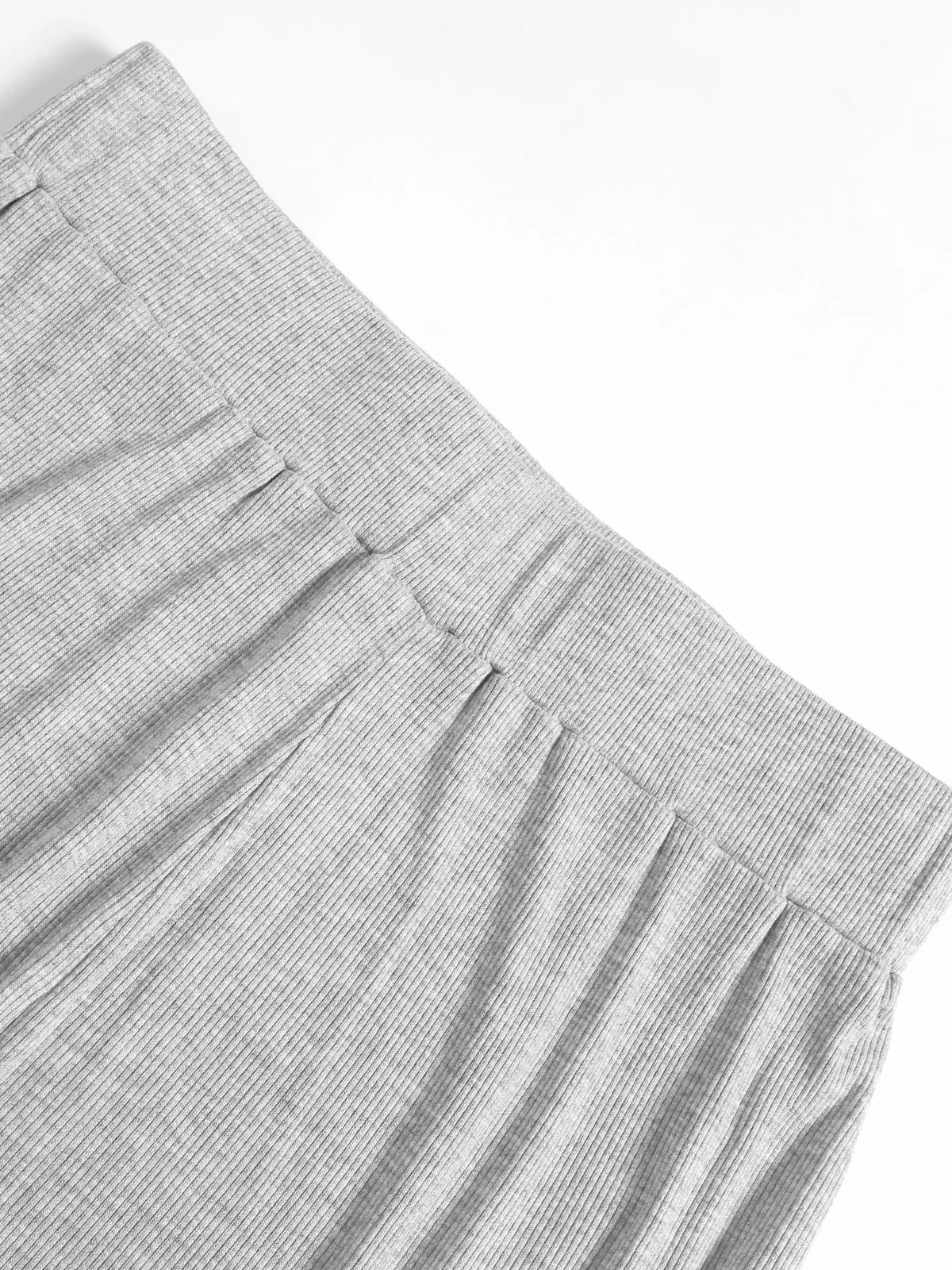 Women’s Summer Two-Piece Set – Thin Ribbed Button Vest with Wide Leg Pants | Casual Ice Sense Outfit