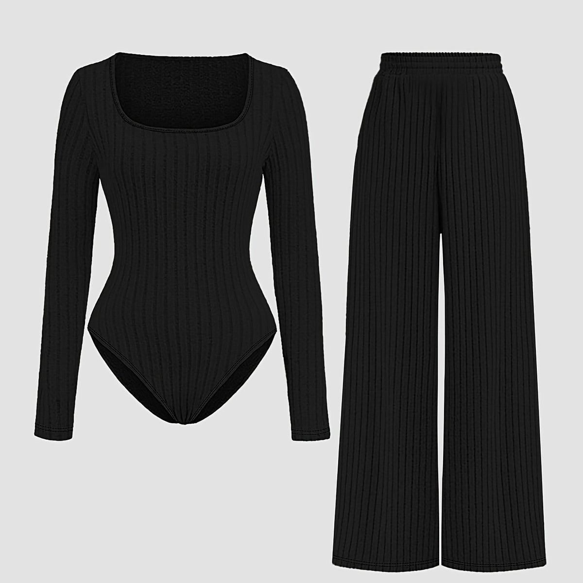 Girls’ Outdoor Two-Piece Set – Long Sleeve Top & Pants | High-Stretch Casual Outfit for Teens (14+ Years)