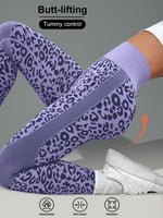 Yozy Women’s Leopard Print Yoga Pants – High Stretch Non-Slip Leggings with Elastic Waistband | Breathable Gym & Casual Fitness Pants