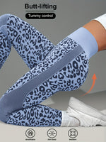 Yozy Women’s Leopard Print Yoga Pants – High Stretch Non-Slip Leggings with Elastic Waistband | Breathable Gym & Casual Fitness Pants