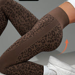 Yozy Women’s Leopard Print Yoga Pants – High Stretch Non-Slip Leggings with Elastic Waistband | Breathable Gym & Casual Fitness Pants