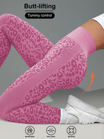 Yozy Women’s Leopard Print Yoga Pants – High Stretch Non-Slip Leggings with Elastic Waistband | Breathable Gym & Casual Fitness Pants