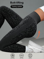 Yozy Women’s Leopard Print Yoga Pants – High Stretch Non-Slip Leggings with Elastic Waistband | Breathable Gym & Casual Fitness Pants