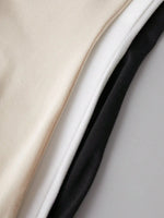 Women’s 3-Piece Casual Outfit Set – Solid Color Long Sleeve Knit Top with Jumpsuit & Cover | Spring Summer Fashion