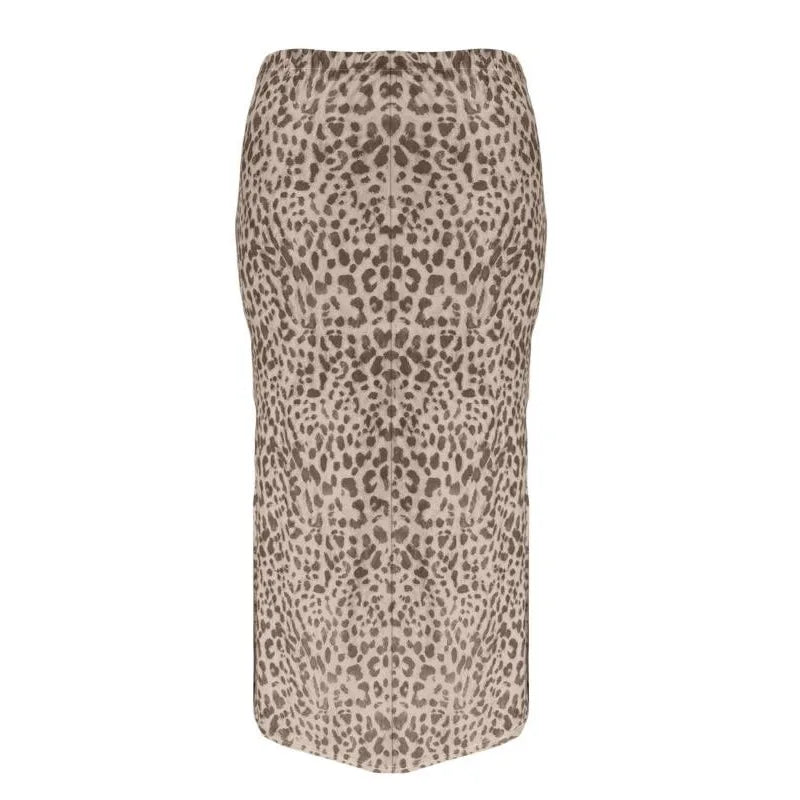 Women’s Sexy Elegant Leopard Print Midi Skirt – Summer Fashion Casual Chic Dress Style for Ladies