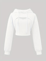 Women’s Two-Piece Hoodie Set – Sweet & Spiky Streetwear Style | Casual Sports Pullover Top for Spring, Summer & Autumn 2025