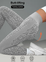 Yozy Women’s Leopard Print Yoga Pants – High Stretch Non-Slip Leggings with Elastic Waistband | Breathable Gym & Casual Fitness Pants