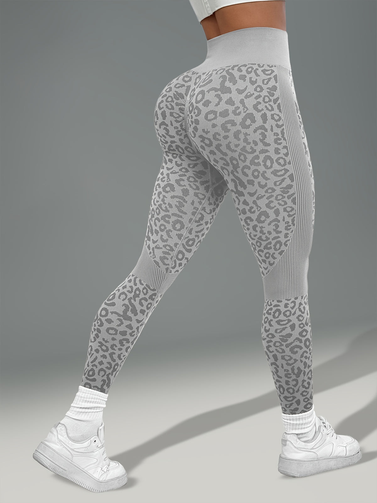 Yozy Women’s Leopard Print Yoga Pants – High Stretch Non-Slip Leggings with Elastic Waistband | Breathable Gym & Casual Fitness Pants