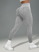 Yozy Women’s Leopard Print Yoga Pants – High Stretch Non-Slip Leggings with Elastic Waistband | Breathable Gym & Casual Fitness Pants